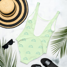 Load image into Gallery viewer, One-Piece Croissant Swimsuit - Lime
