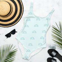 Load image into Gallery viewer, Croissant One-Piece Swimsuit - Light Blue

