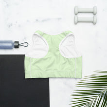 Load image into Gallery viewer, Cool Girls Eat Bagels Sports Bra - Lime
