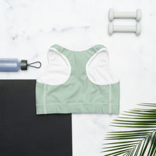 Load image into Gallery viewer, Cool Girls Eat Bagels Sports Bra - Mint
